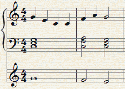 Melodi med basgång Melodi med basgång